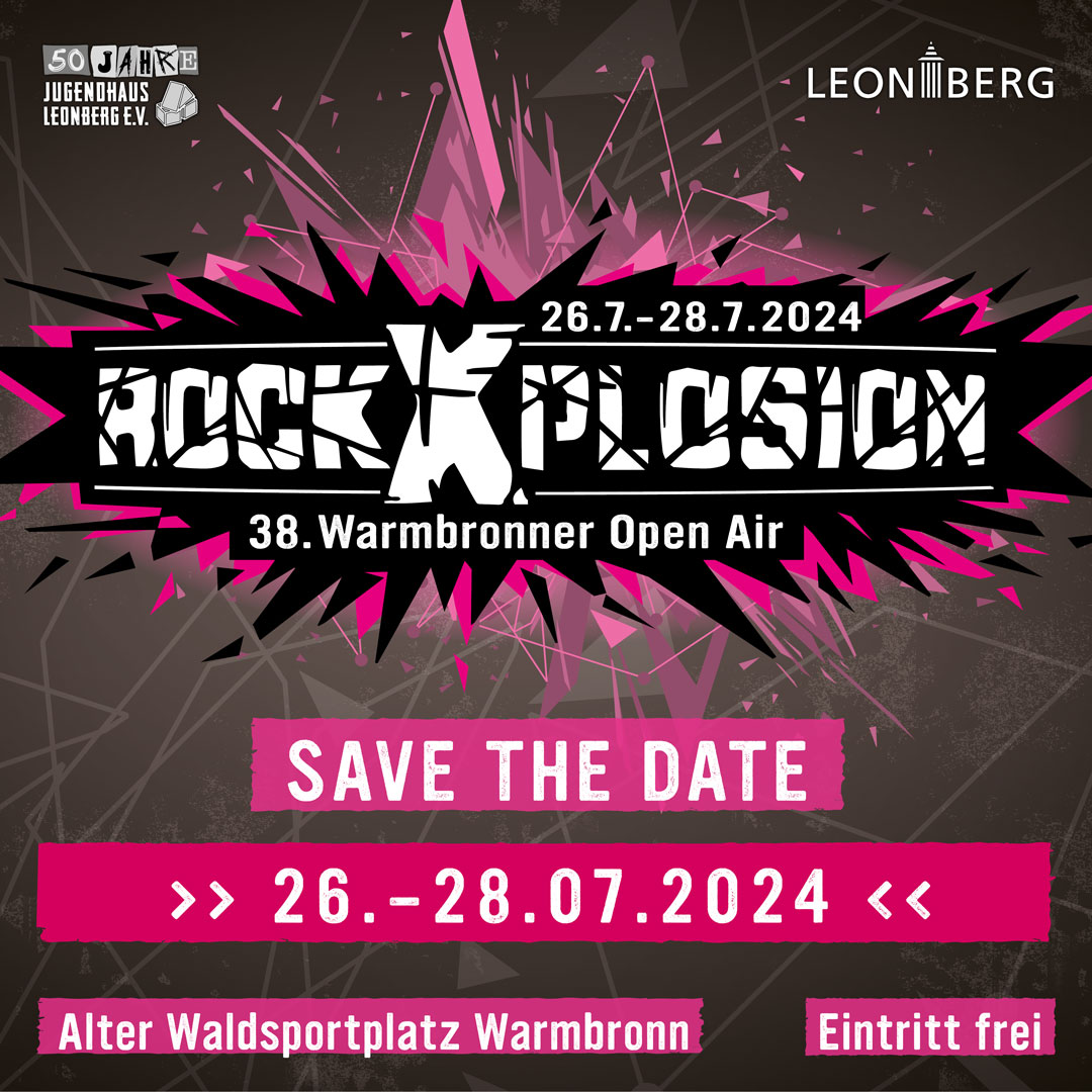 Teaser rockXplosion 2024 - 38. Warmbronner Open Air | 26. - 28. Juli 2024