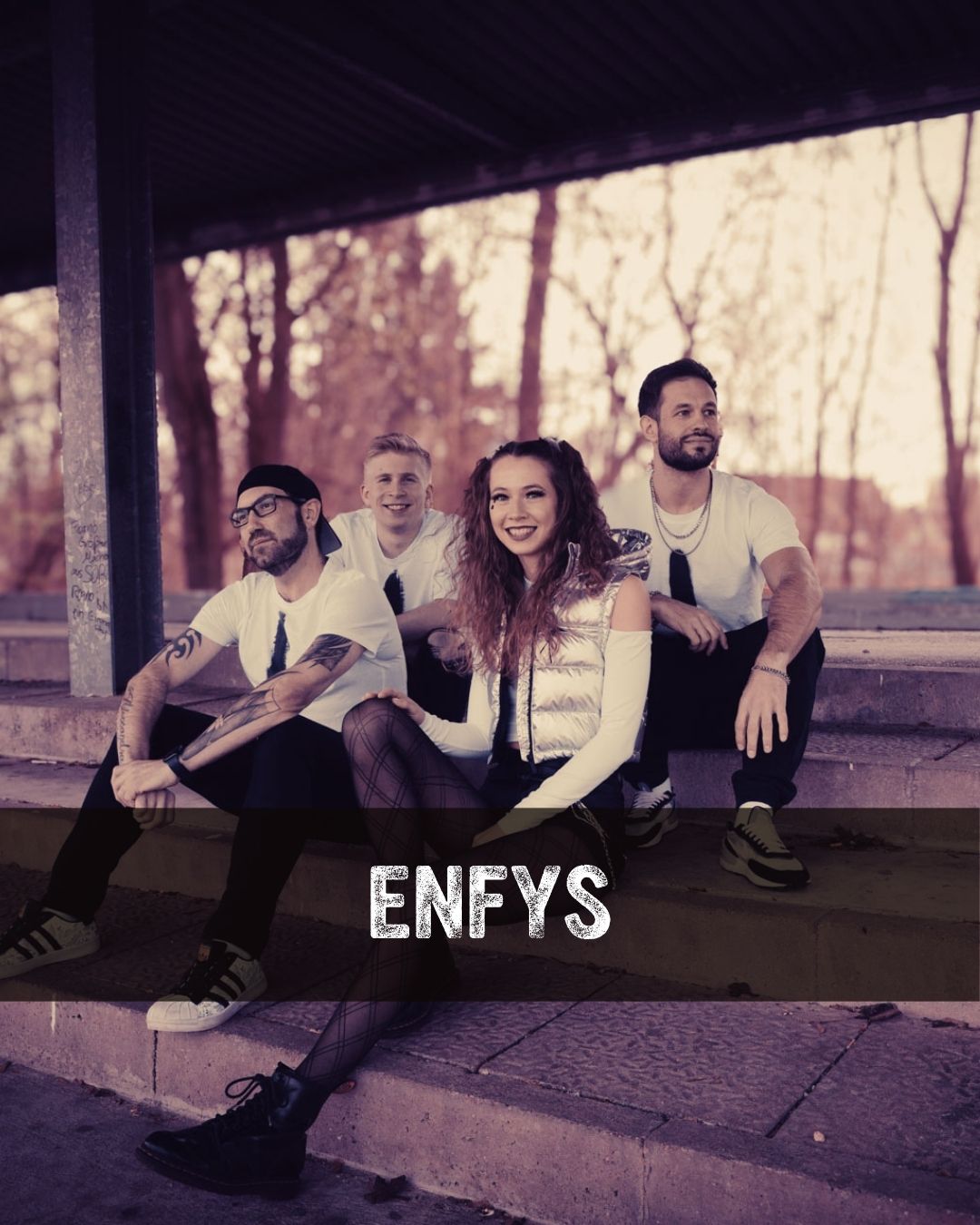 Instagram Beitragsbild der Band ENFYS, mit Bandname im Bild