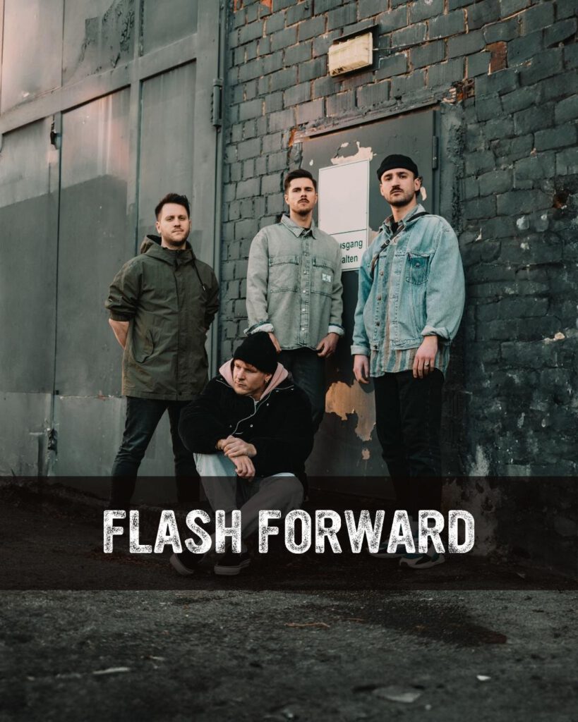 Instagram Beitragsbild der Band Flash Forward, mit Bandname im Bild