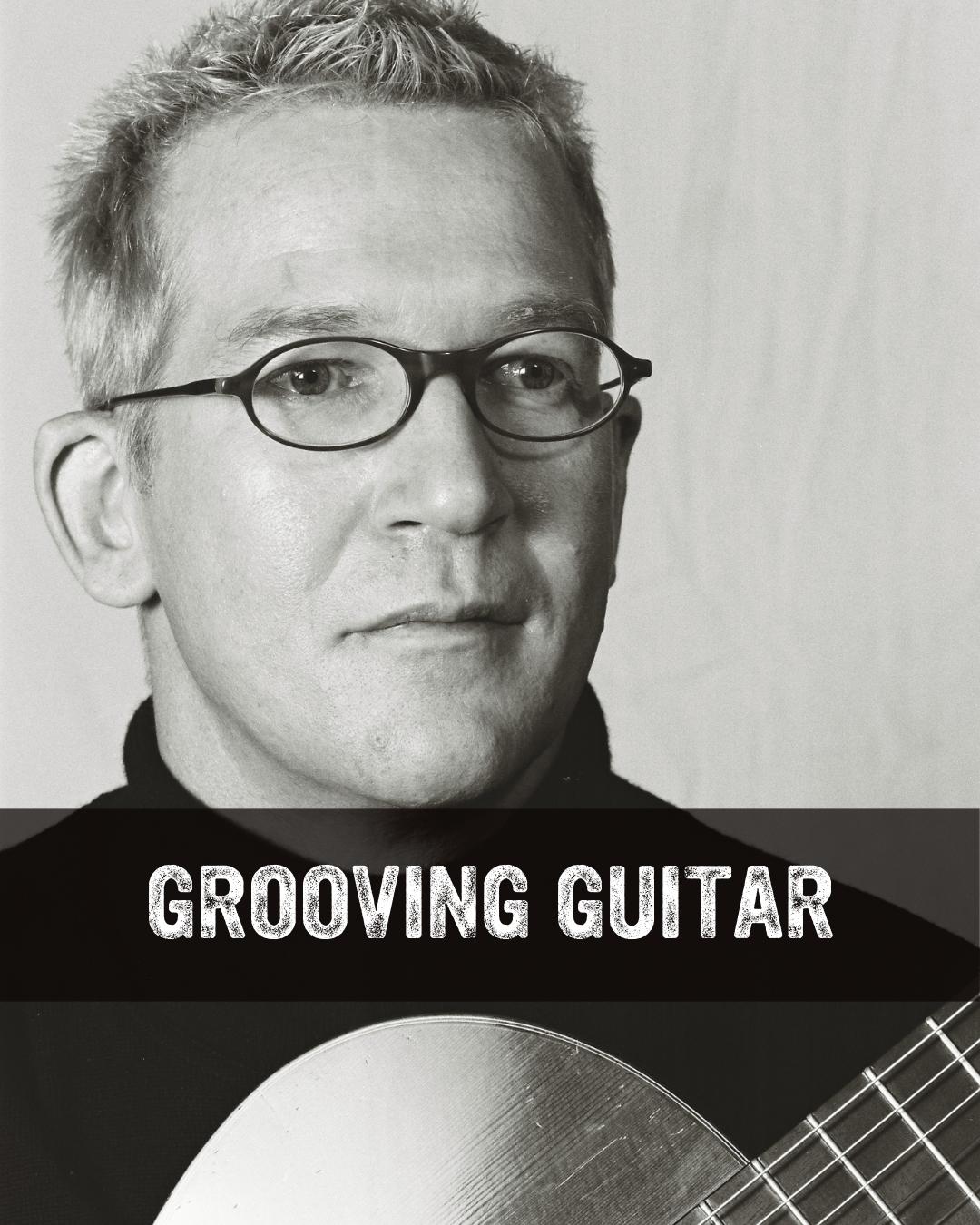 Instagram Beitragsbild der Band Grooving Guitar, mit Bandname im Bild