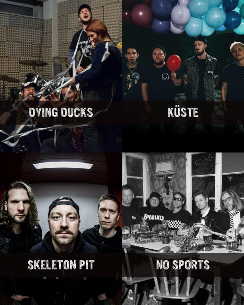Neue Bands für das rockXplosion Line Up 2025: Dying Ducks, Skelleton Pit, Küste und No Sports
