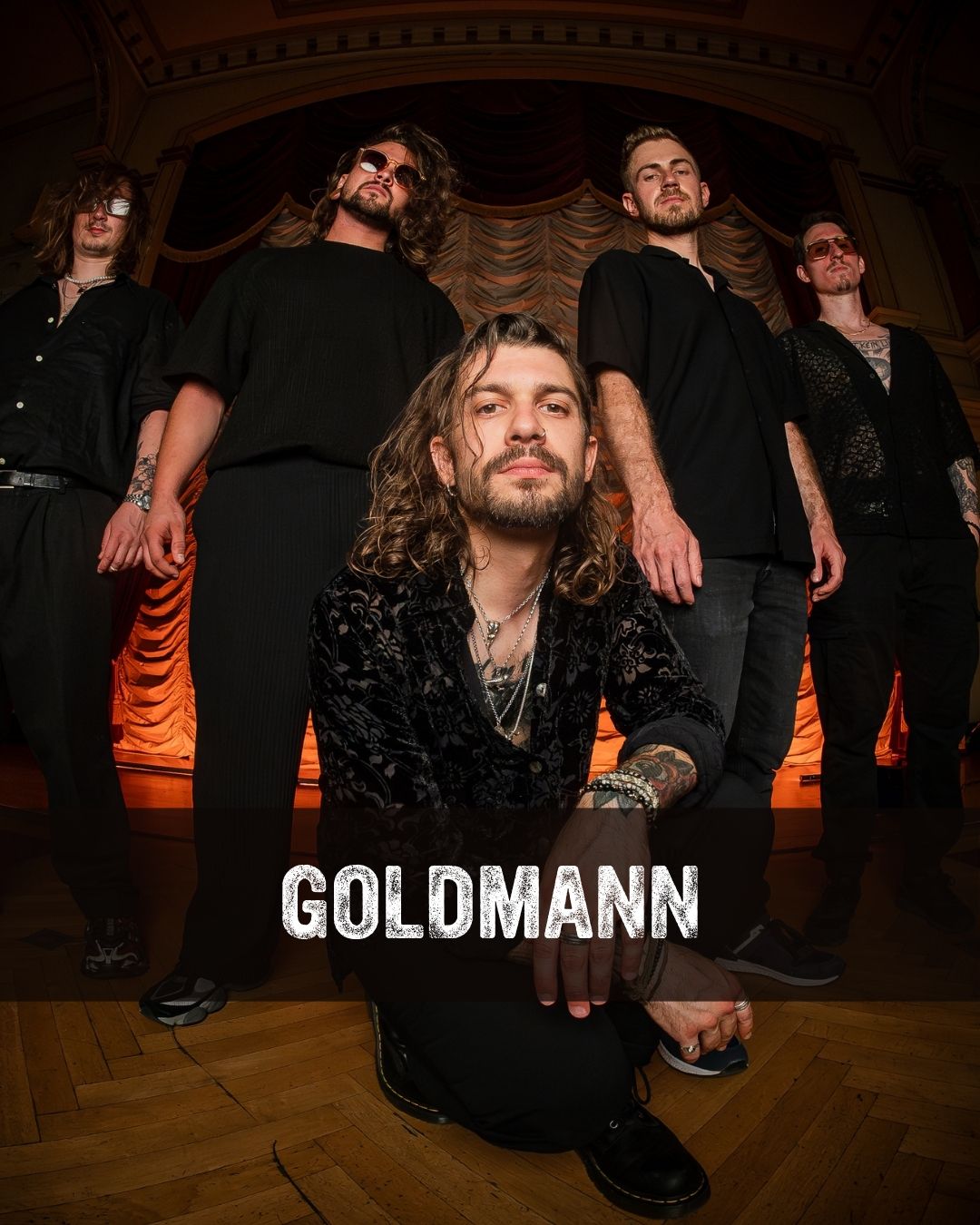 Instagram Bandbild der Band Goldmann mit Namen im Bild