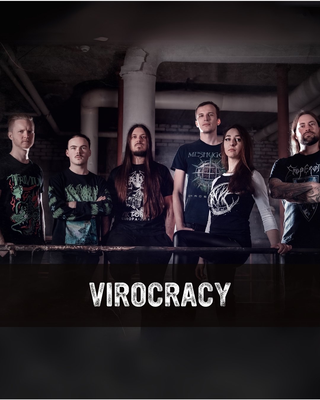Bandbild der Band Virocracy mit Bandnamen im Bild