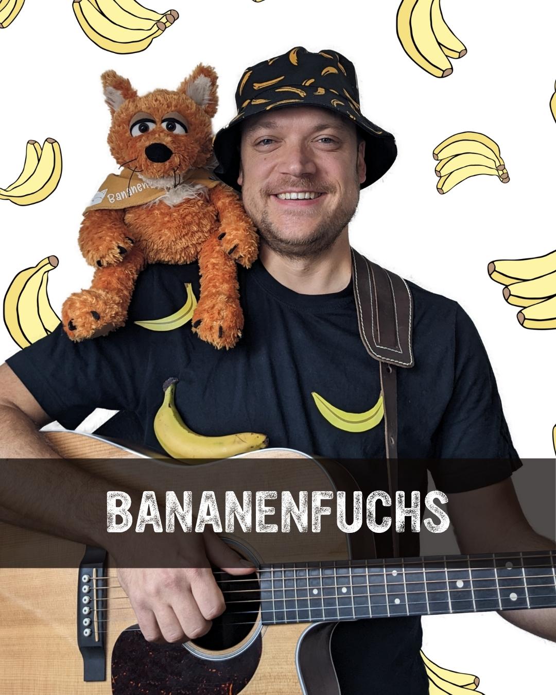 Insta_SO_Bananenfuchs Bandbild der Band Bananenfuchs mit Bandnamen im Bild