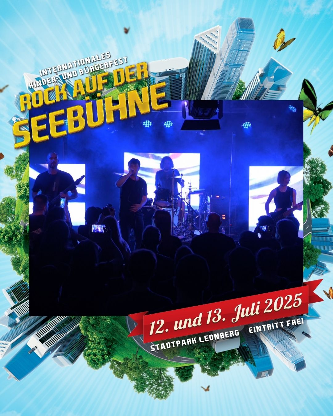 Bandveröffentlichung von Find My Spirit für das Rock auf der Seebühne am 12. und 13. Juli 2025.