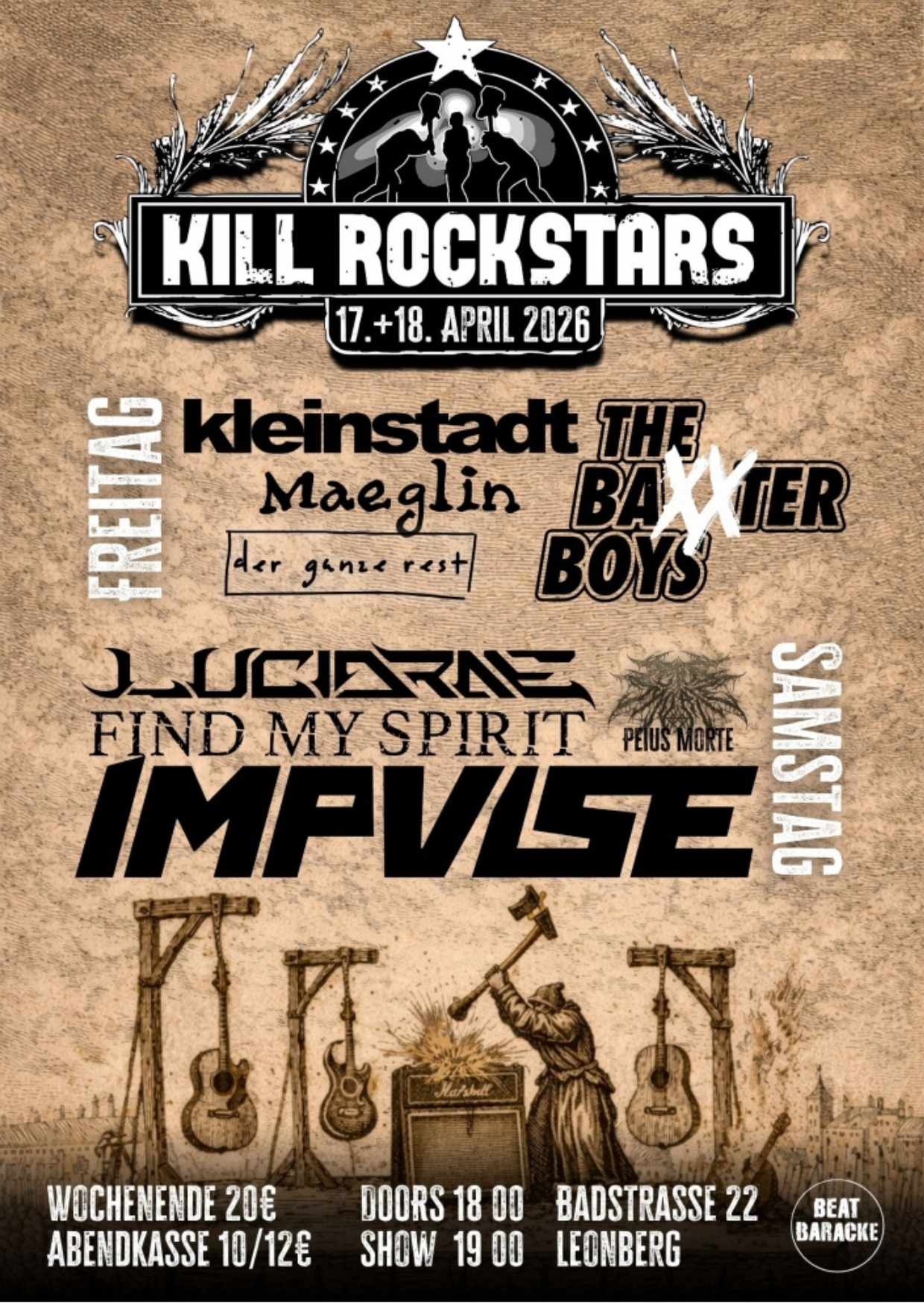 Flyer Kill Rockstars 2026
