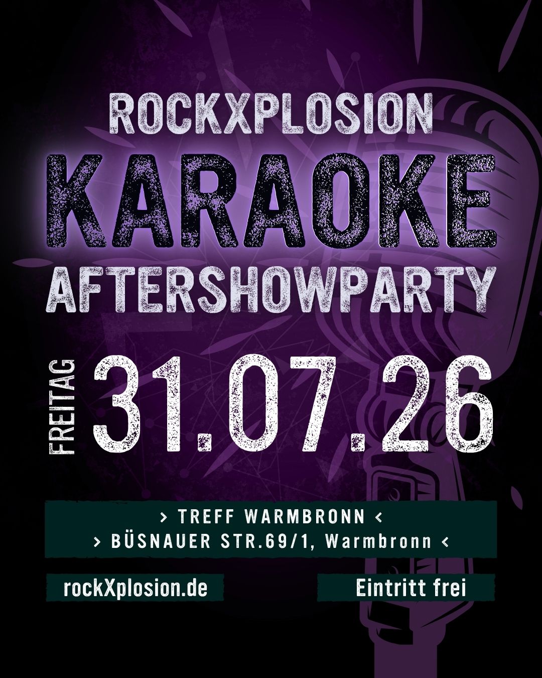Flyer Aftershowparty rockXplosion 2026 Karaoke Flyer Aftershowparty rockXplosion 2026 Karaoke